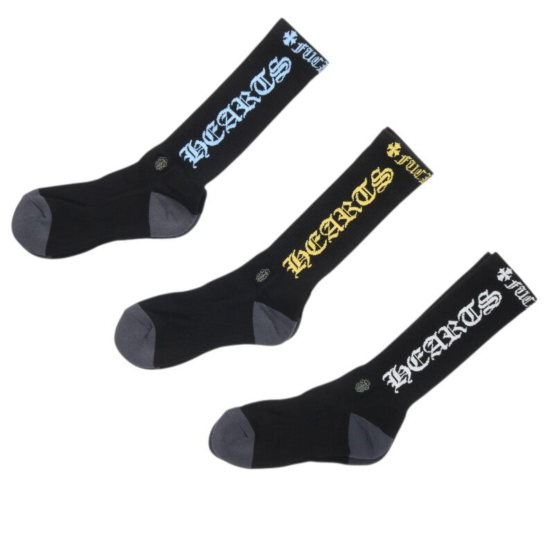Chrome Hearts Old English Logo Socks 3-Pack Size ONE SIZE