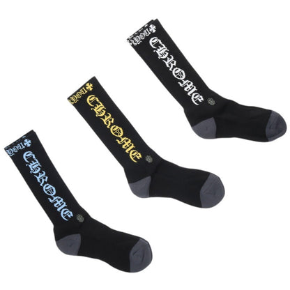 Chrome Hearts Old English Logo Socks 3-Pack Size ONE SIZE