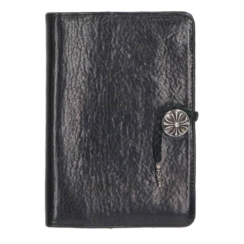 Chrome Hearts Crossball Button Leather Agenda Cover