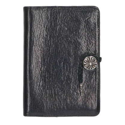 Chrome Hearts Crossball Button Leather Agenda Cover