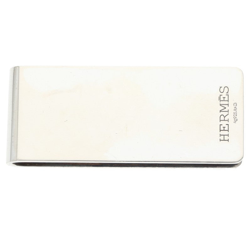 HERMES Evelyne Punching H Logo Silver Money Clip