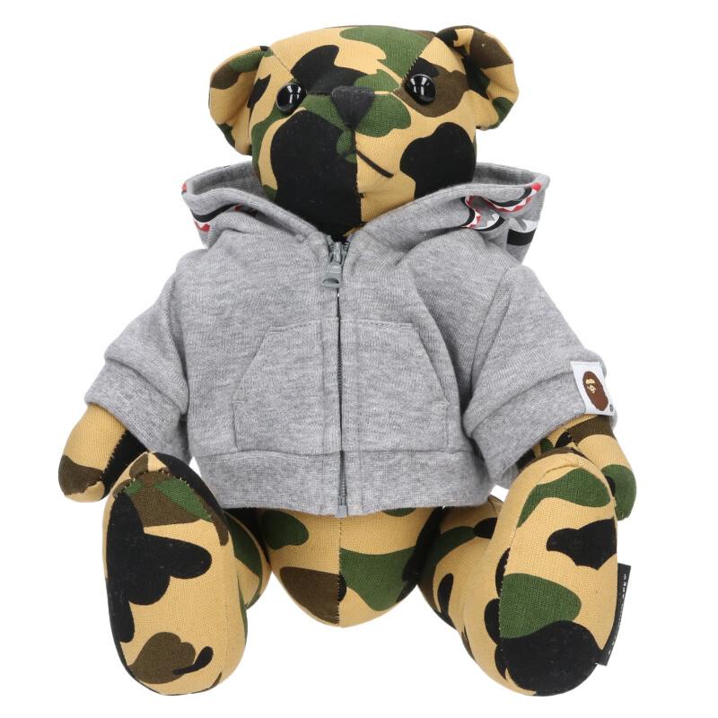 A BATHING APE 1ST CAMO Bear Plush Doll Khaki