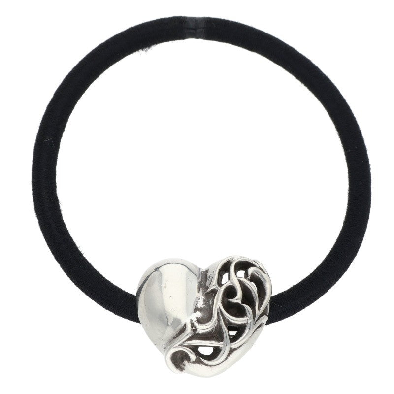 Chrome Hearts 925 Silver Heart Button Hair Tie