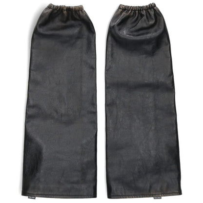 miumiu MPY058 S000 Leather Arm Warmers Black Size 38