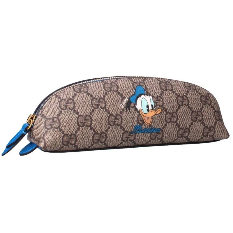 GUCCI 662129 Brown/Blue GG Character Pen Case