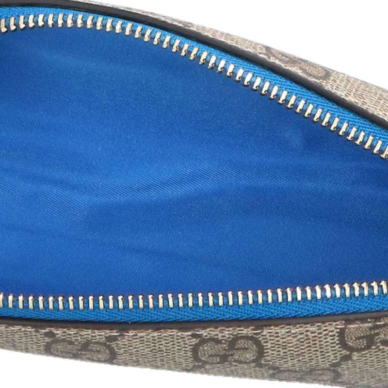 GUCCI 662129 Brown/Blue GG Character Pen Case
