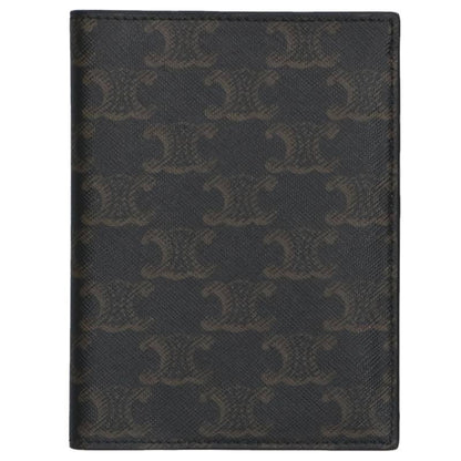 CELINE Triomphe Canvas Passport Holder Brown Size ONE SIZE