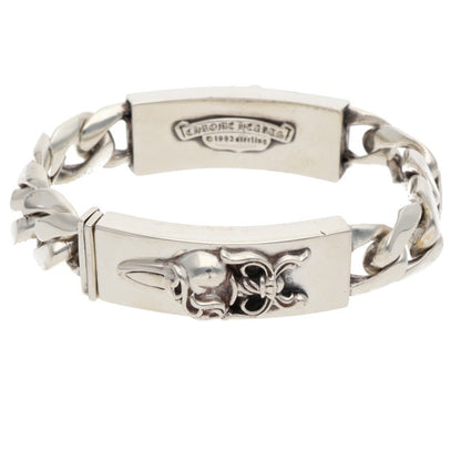 Chrome Hearts Double ID Dagger Heart Bracelet Size ONE SIZE