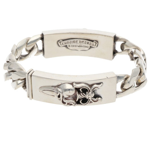 Chrome Hearts Double ID Dagger Heart Bracelet Size ONE SIZE