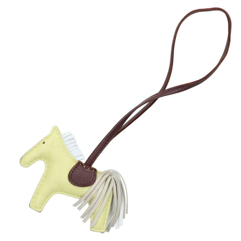 HERMES Yellow Rodeo Leather Bag Charm Size ONE SIZE
