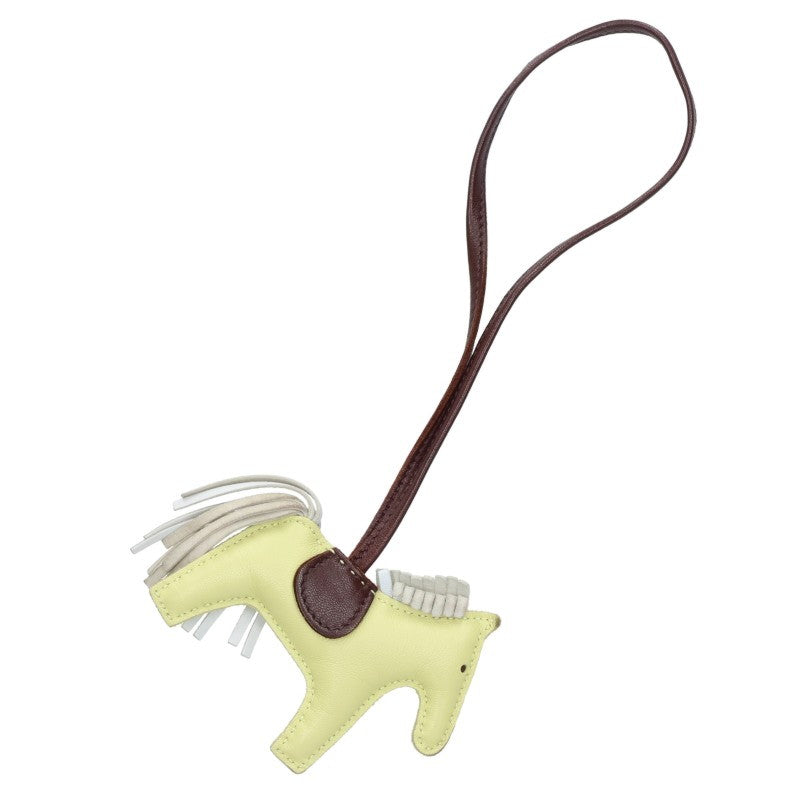 HERMES Yellow Rodeo Leather Bag Charm Size ONE SIZE