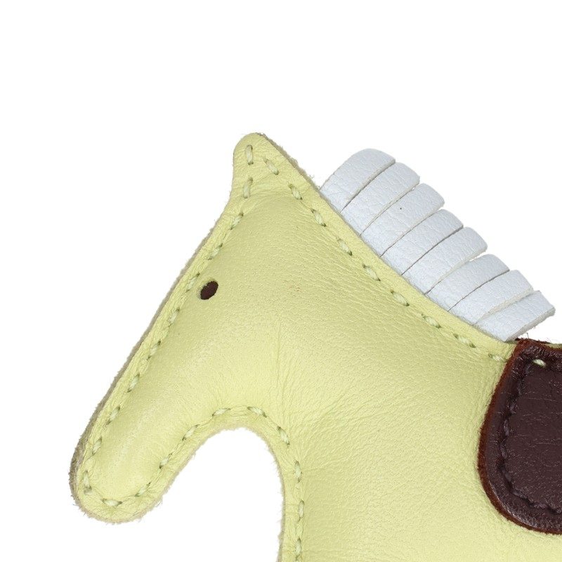 HERMES Yellow Rodeo Leather Bag Charm Size ONE SIZE