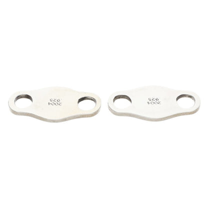 Chrome Hearts V1 Horseshoe Shoelace Charms Silver Pair