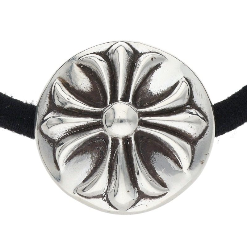 Chrome Hearts Silver Cross Ball Concho Hair Tie
