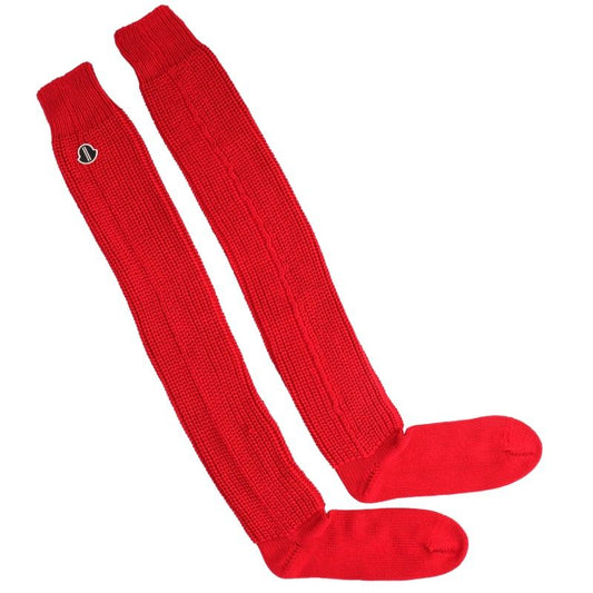 Rick Owens Moncler Logo Patch Rib Hiking Socks Red Size L
