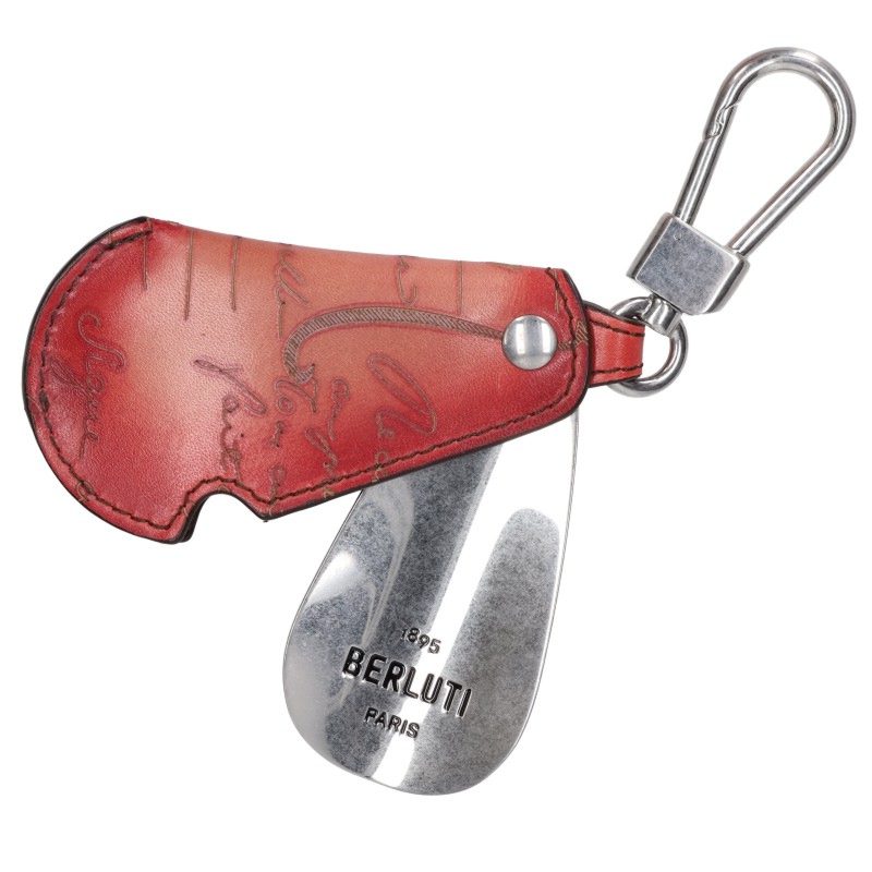 Berluti Calligraphy Leather Key Shoehorn Multi Keychain Size ONE SIZE
