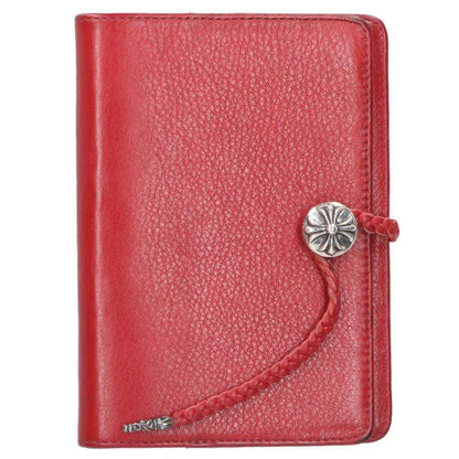 Chrome Hearts Red Leather Cross Ball Agenda Cover
