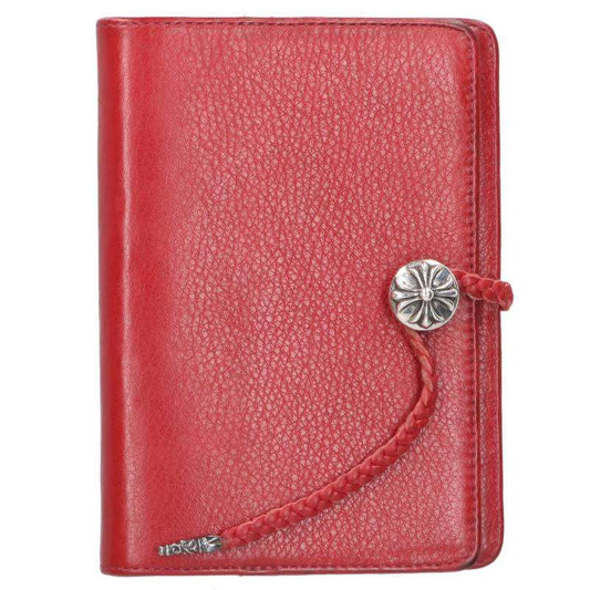 Chrome Hearts Red Leather Cross Ball Agenda Cover