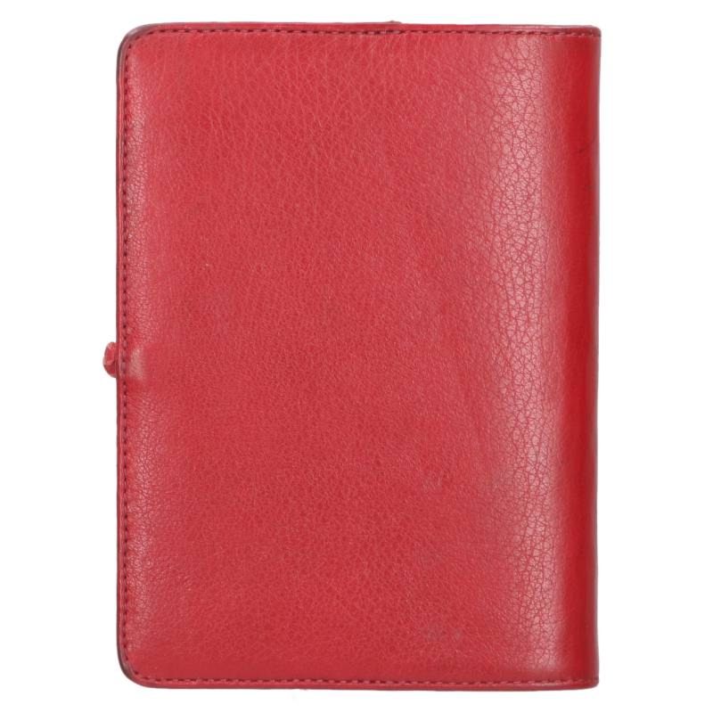 Chrome Hearts Red Leather Cross Ball Agenda Cover