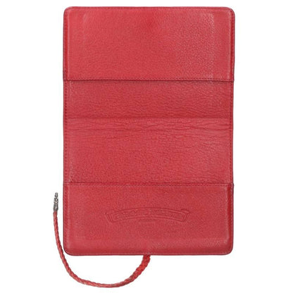 Chrome Hearts Red Leather Cross Ball Agenda Cover