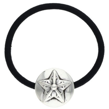 Chrome Hearts Star Button Silver Concho Hair Tie