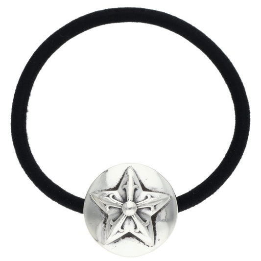 Chrome Hearts Star Button Silver Concho Hair Tie
