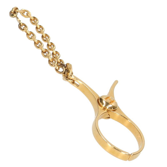 HERMES Logo Engraved Chain Gold Glove Holder Size ONE SIZE