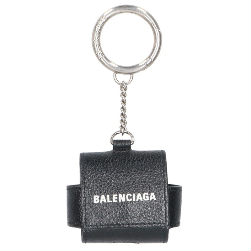 BALENCIAGA Logo Leather AirPods Case Black