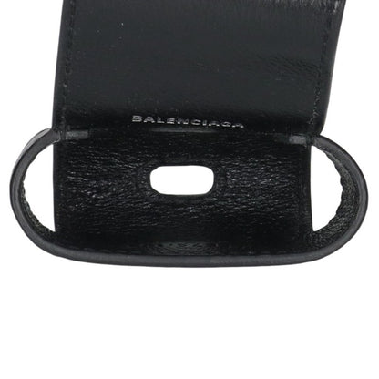 BALENCIAGA Logo Leather AirPods Case Black