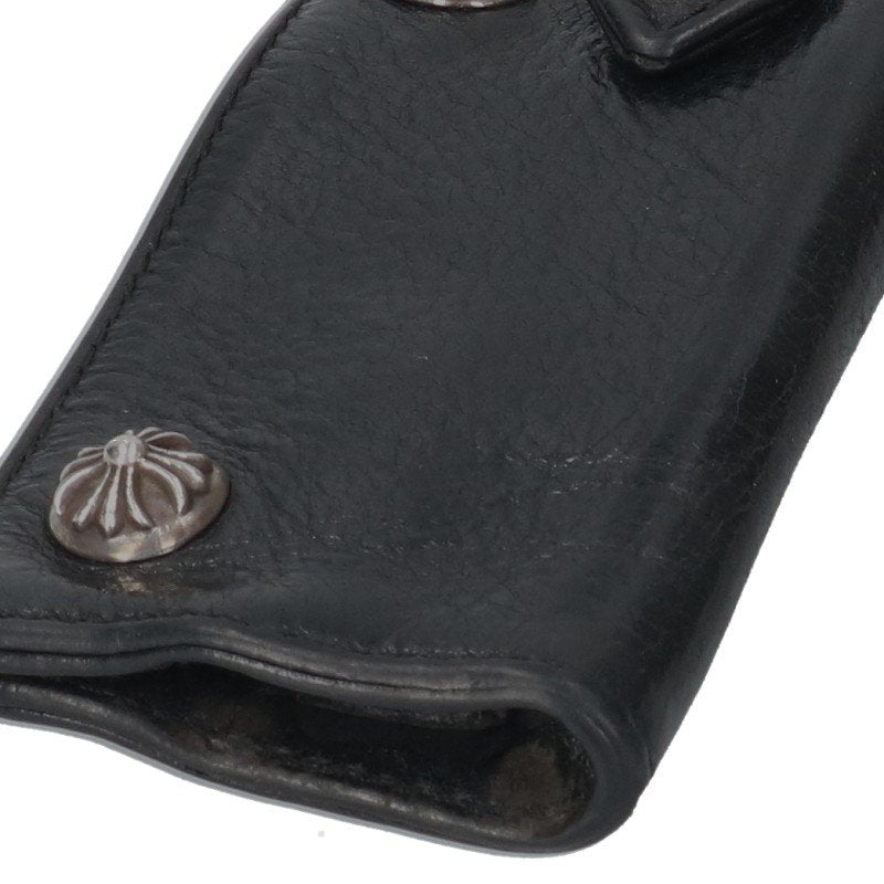 Chrome Hearts Cross Ball Button Leather Key Case