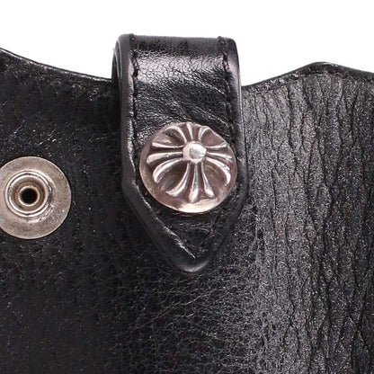 Chrome Hearts Cross Ball Button Leather Key Case