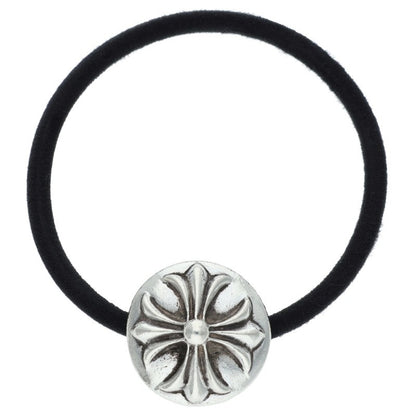 Chrome Hearts Cross Ball Button Hair Tie Silver/Black