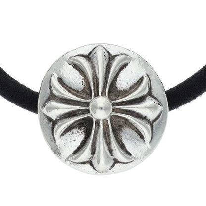 Chrome Hearts Cross Ball Button Hair Tie Silver/Black