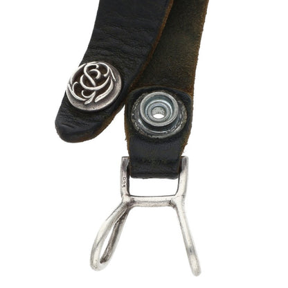 Chrome Hearts Floral Ball Leather Belt Loop Size ONE SIZE
