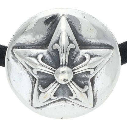 Chrome Hearts Star Button Silver Concho Hair Tie