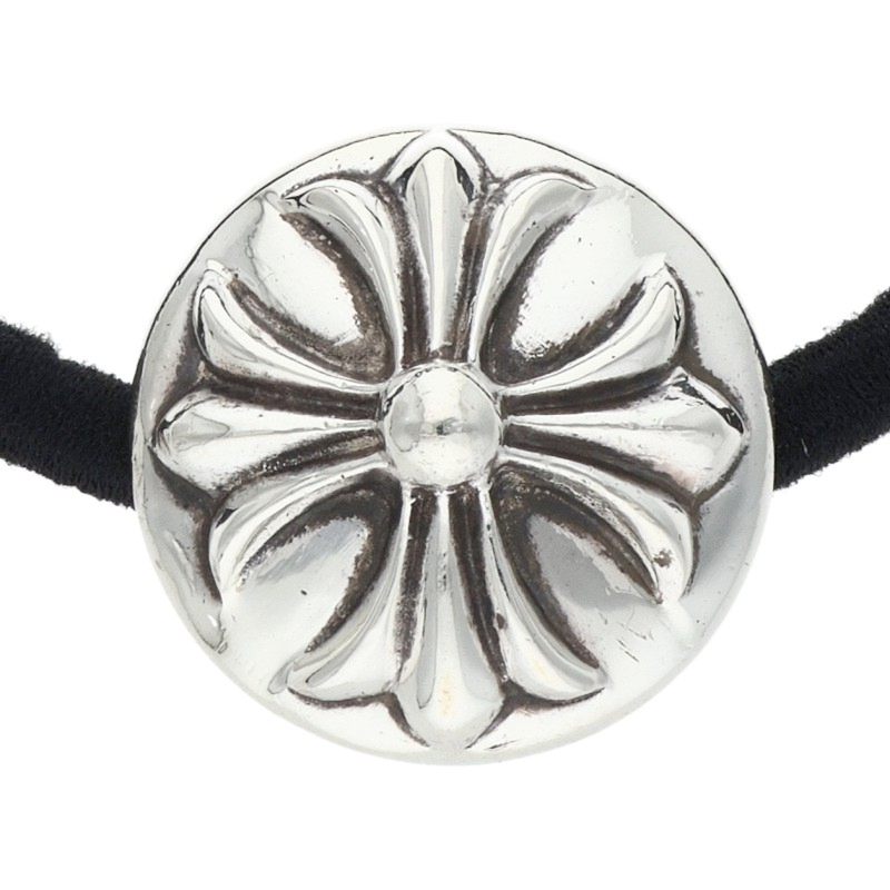 Chrome Hearts Cross Ball Concho Silver Hair Tie