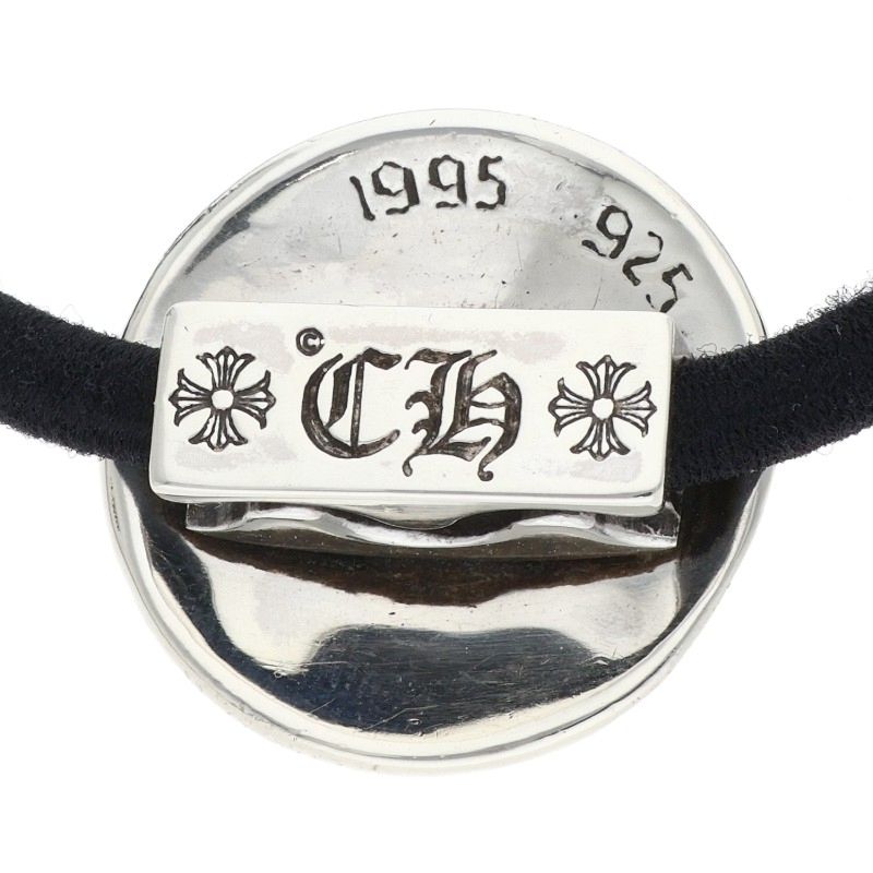 Chrome Hearts Crossball Button Silver Concho Hair Tie