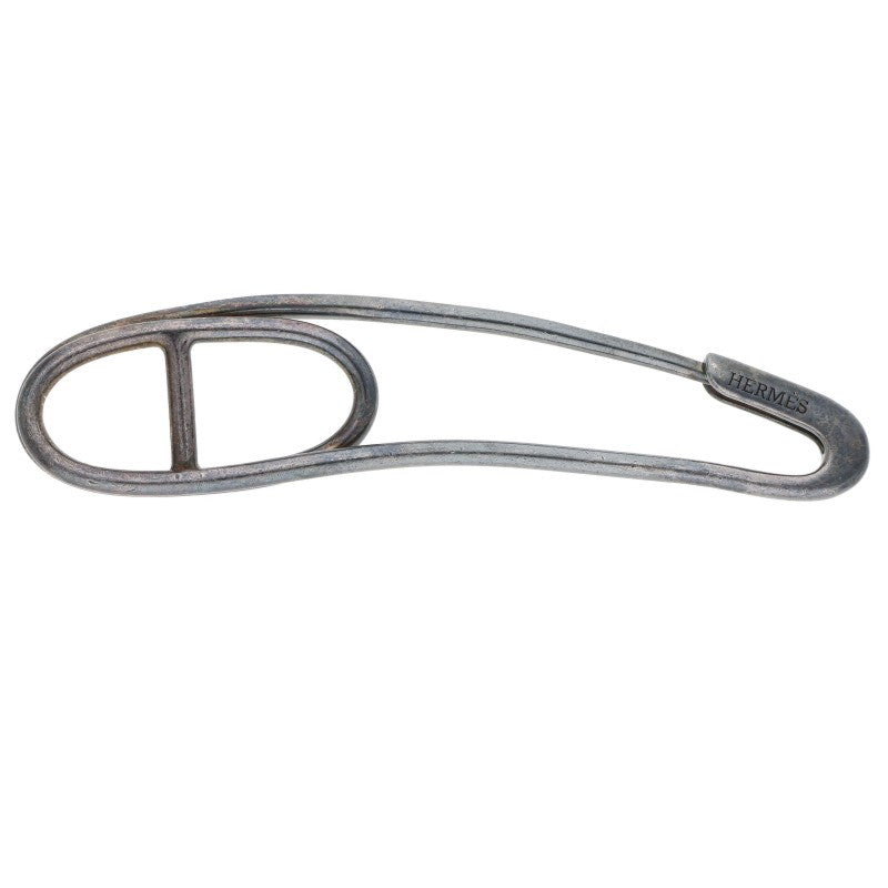 HERMES Chaine d'Ancre Punk Silver Brooch
