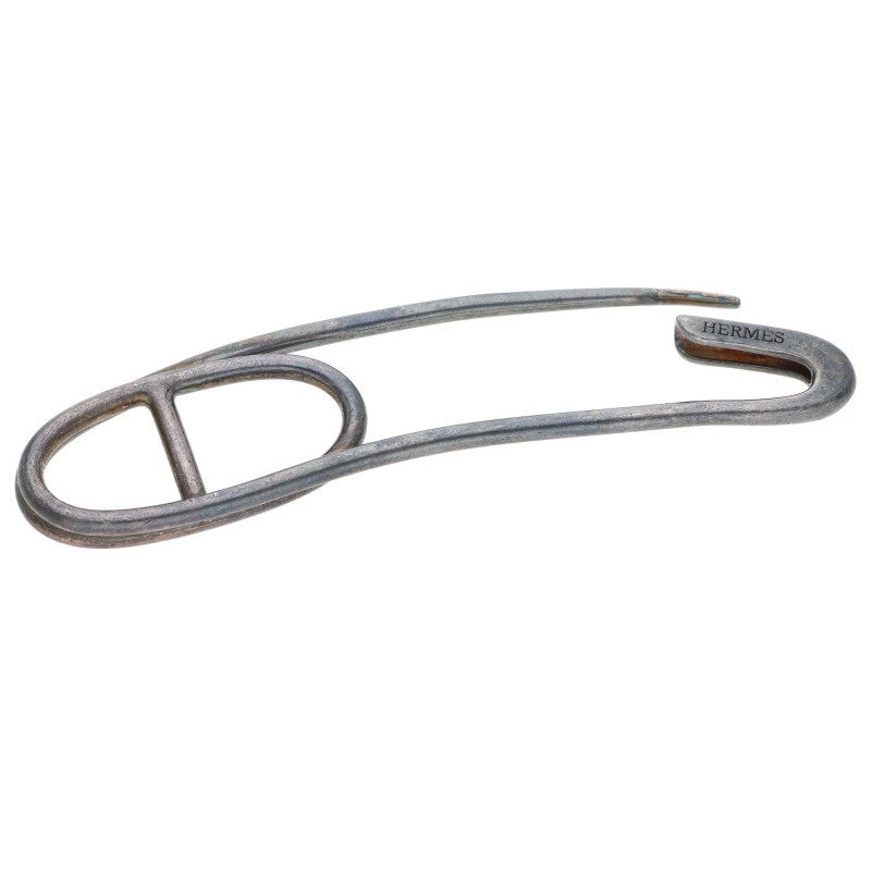 HERMES Chaine d'Ancre Punk Silver Brooch