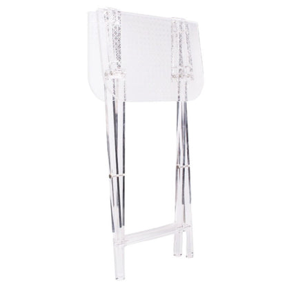 DIOR Small Clear Folding Cannage Table
