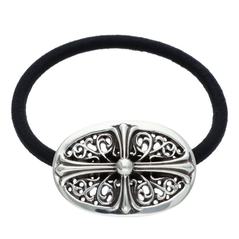Chrome Hearts Classic Oval Silver Concho Hair Tie