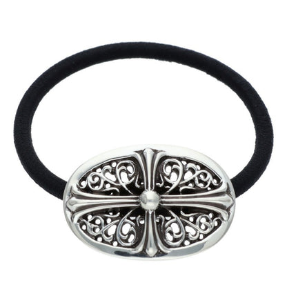 Chrome Hearts Classic Oval Silver Concho Hair Tie