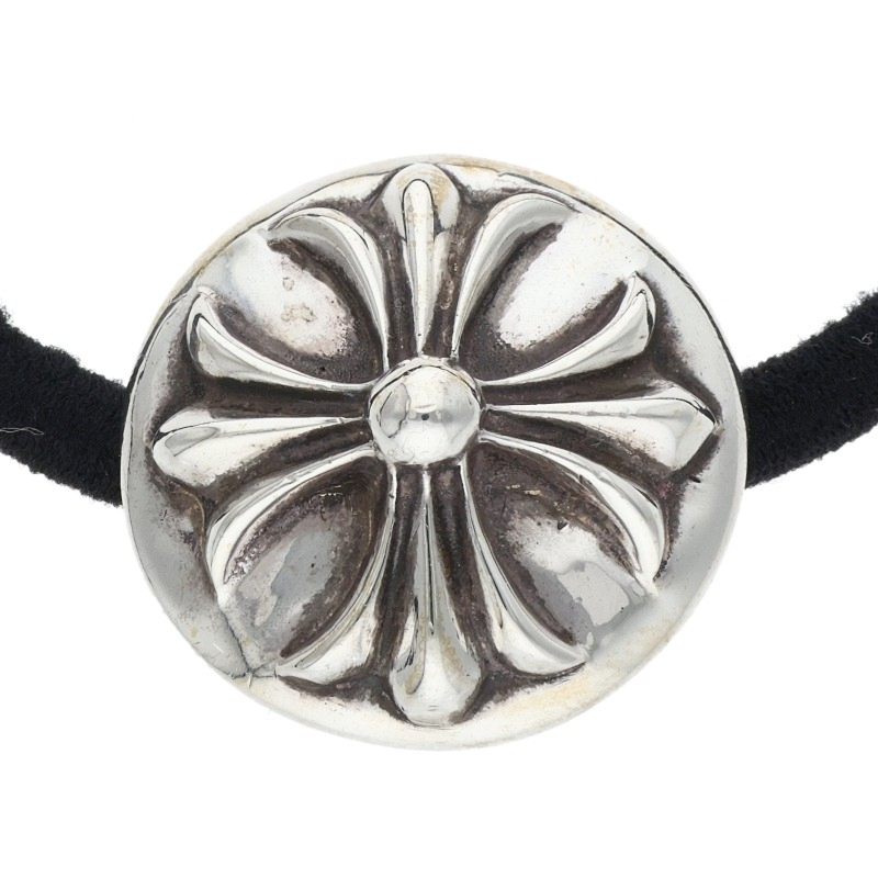 Chrome Hearts Cross Ball Button Hair Tie Silver