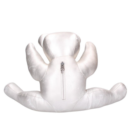 Chrome Hearts Dagger Zip Cross Ball Teddy Silver Accents