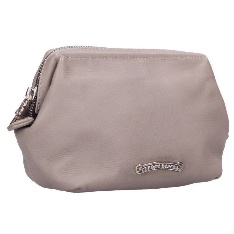 Chrome Hearts COSMETIC POUCH CH Beige Silver Size ONE SIZE