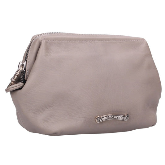 Chrome Hearts COSMETIC POUCH CH Beige Silver Size ONE SIZE