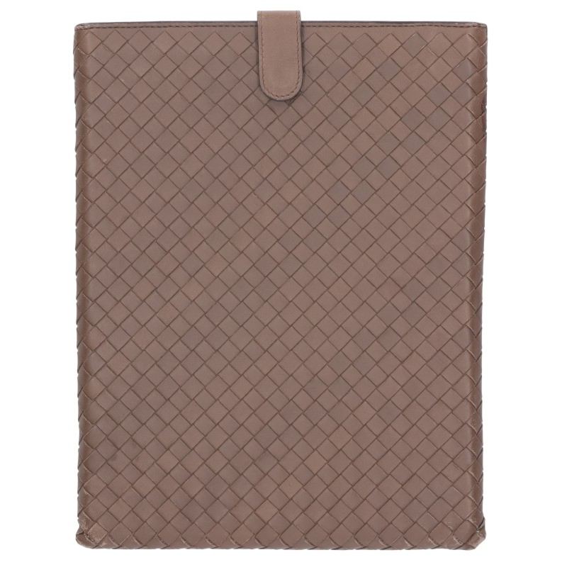 BOTTEGA VENETA Intrecciato Leather iPad Case Brown