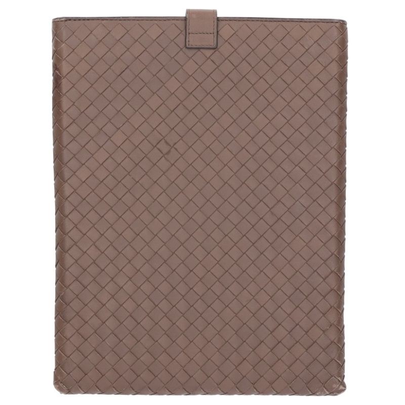 BOTTEGA VENETA Intrecciato Leather iPad Case Brown