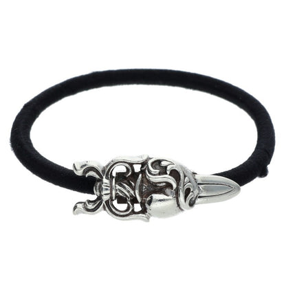 Chrome Hearts Dagger Heart Silver Hair Tie