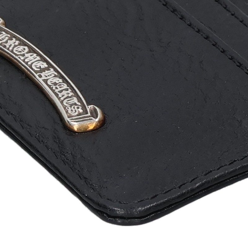 Chrome Hearts Double Side Leather Case Black Size ONE SIZE